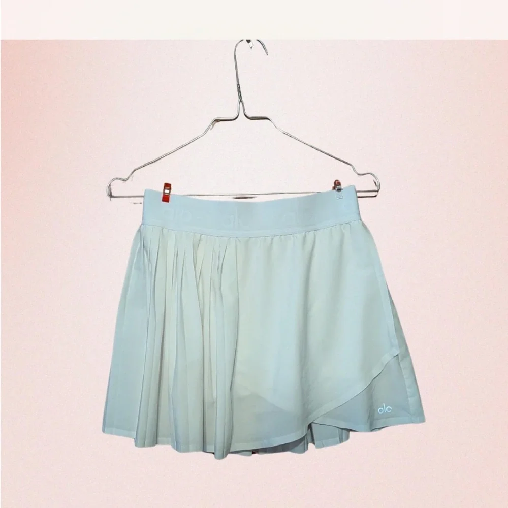 Alo white Pleated Skirt